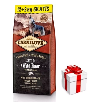 Carnilove Bárány és Vaddisznó felnőtteknek (12+2kg) + INGYENES CSEKK KUTYA KUTYÁKNAK